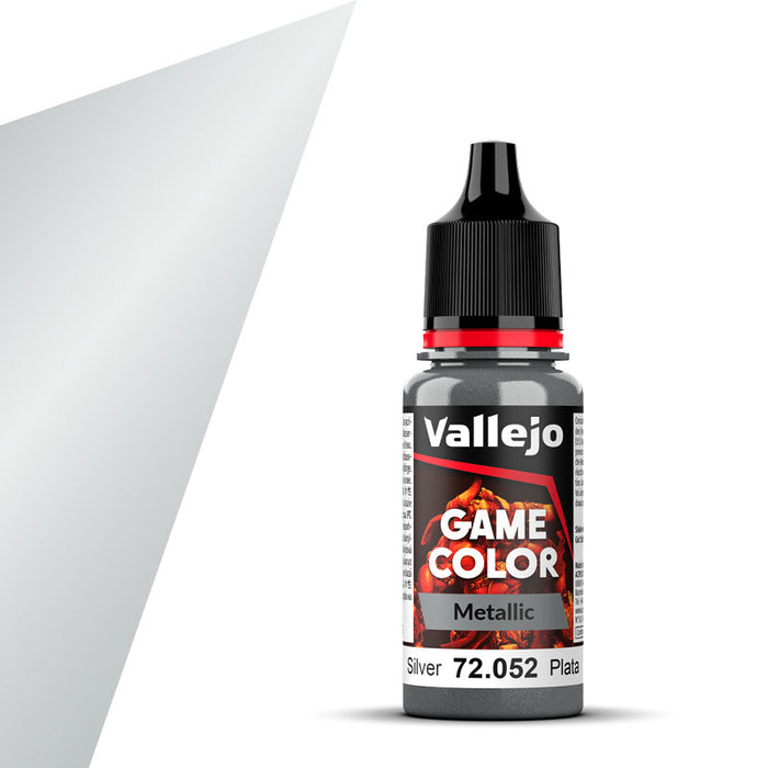 Vallejo Game Color Silver (72.052) (17ml)-Paint and Ink-LITKO Game Accessories