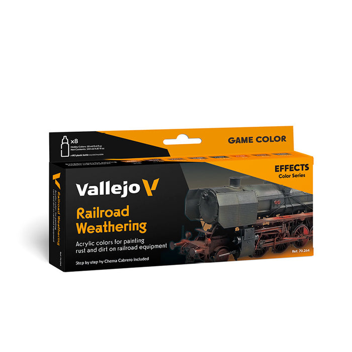 Vallejo Railroad Weathering Paint Set-Paint and Ink-LITKO Game Accessories