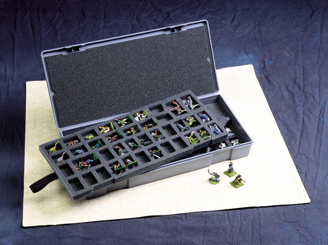 Chessex Figure Storage Box (L) for 25mm Humanoids (80 Figure Capacity)-Figure Storage-LITKO Game Accessories