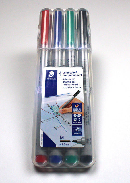 Water Soluble 4-Pack Markers Medium-Tip (1 each Red, Blue, Green, and Black)-Markers-LITKO Game Accessories