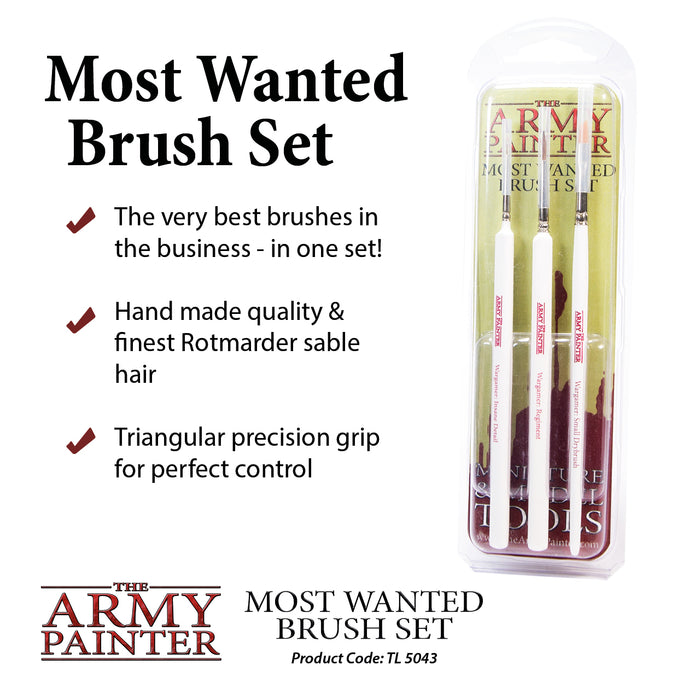 Army Painter: Most Wanted Brush Set (3), Accessories