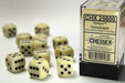 Opaque 16mm d6 Ivory/black Dice Block™ (12 dice)-Dice-LITKO Game Accessories