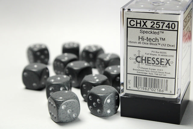 Speckled® 16mm d6 Hi-Tech™ Dice Block™ (12 dice)-Dice-LITKO Game Accessories
