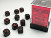 Opaque 12mm d6 Black/red Dice Block™ (36 dice)-Dice-LITKO Game Accessories