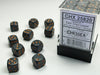 Opaque 12mm d6 Dark Grey/copper Dice Block™ (36 dice)-Dice-LITKO Game Accessories