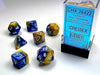 Gemini® Polyhedral Blue-Gold/white 7-Die Set-Dice-LITKO Game Accessories
