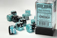 Gemini® 16mm d6 Black-Shell/white Dice Block™ (12 dice)-Dice-LITKO Game Accessories