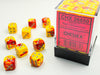 Gemini® 12mm d6 Red-Yellow/silver Dice Block™ (36 dice)-Dice-LITKO Game Accessories