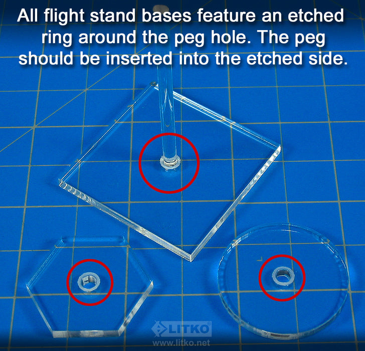 LITKO 1.5 inch Hexagonal Deluxe Single Elevation Flight Stand-Flight Stands-LITKO Game Accessories
