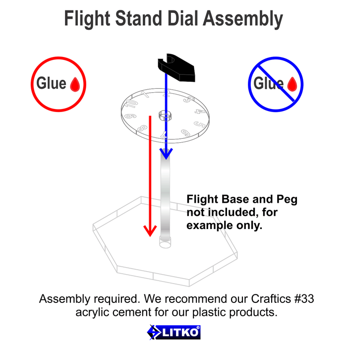 LITKO Standard Flight Stand Dials #1-10 with Pointers (10) - LITKO Game Accessories