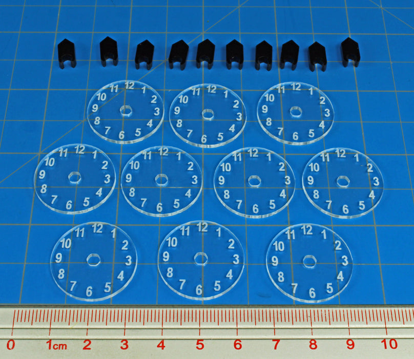 LITKO Standard Flight Stand Dials #1-12 with Pointers (10)-Flight Stands-LITKO Game Accessories