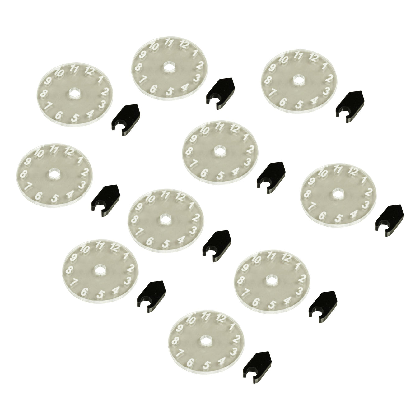 LITKO Standard Flight Stand Dials 1-12 with Pointers (10)-Flight Stands-LITKO Game Accessories