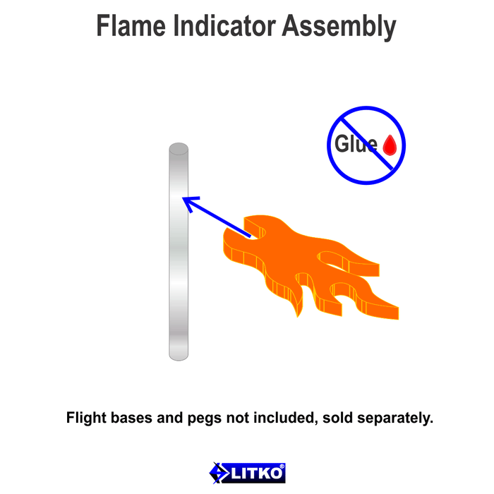 LITKO Standard Peg Fire Indicators, Fluorescent Amber (10) - LITKO Game Accessories