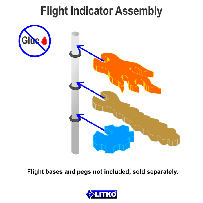 LITKO Standard Peg Flight Indicator Set, Multi-Colored (15) - LITKO Game Accessories