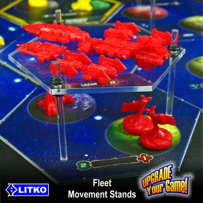 LITKO Fleet Movement Stands, Clear (3) - LITKO Game Accessories