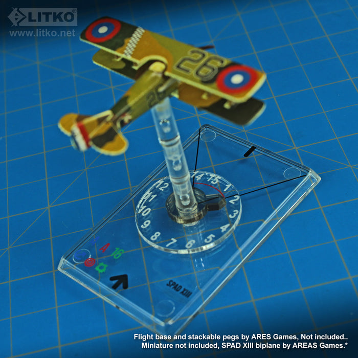 LITKO #1-15 Elevation Dials and Pointers Compatible with WoG Stackable Pegs (10)-Flight Stands-LITKO Game Accessories