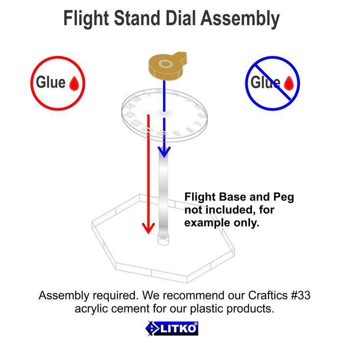 LITKO Standard Flight Stand Dials #1-15 with Pointers (10) - LITKO Game Accessories