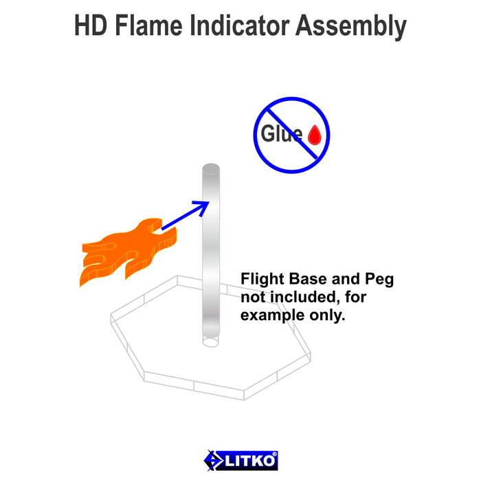 LITKO Heavy Duty Peg Fire Indicators, Fluorescent Amber (5) - LITKO Game Accessories
