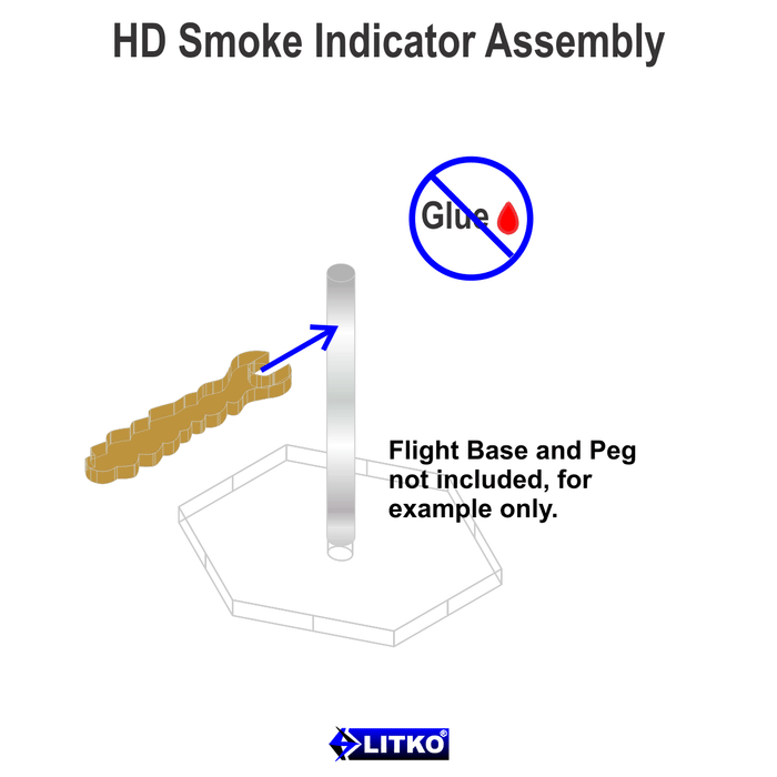 LITKO Heavy Duty Peg Smoke Indicators, Translucent Grey (5) - LITKO Game Accessories