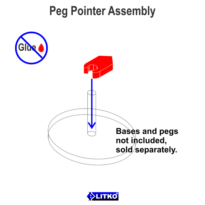 LITKO Standard Peg Pointers, Red (10) - LITKO Game Accessories