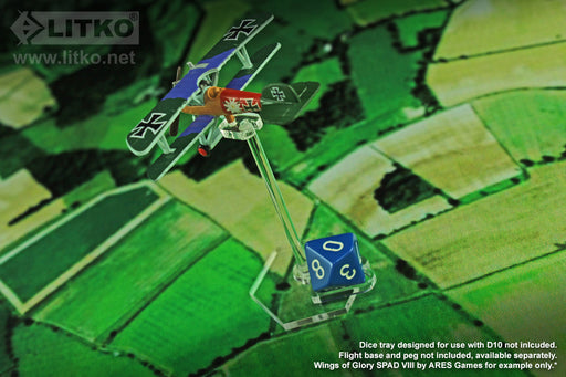 LITKO Flight Stand Dice Tray for D10 Dice (5)-Flight Stands-LITKO Game Accessories