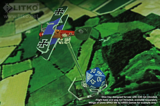 LITKO Flight Stand Dice Tray for D20 Dice (5)-Flight Stands-LITKO Game Accessories