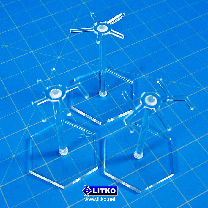 LITKO 5-Prong Squadron Peg Toppers (5)-Flight Stands-LITKO Game Accessories