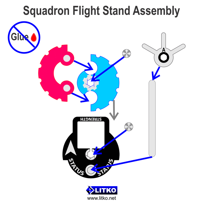 LITKO SW: Armada, Fighter Squadron Flight Stand - LITKO Game Accessories