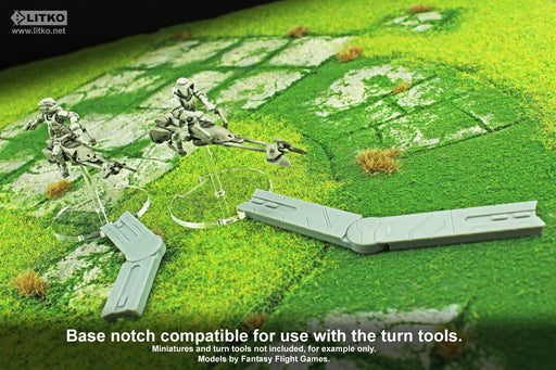 LITKO 50mm Circular Flight Stand Kit Compatible with Star Wars: Legion, 6mm (5)-Flight Stands-LITKO Game Accessories