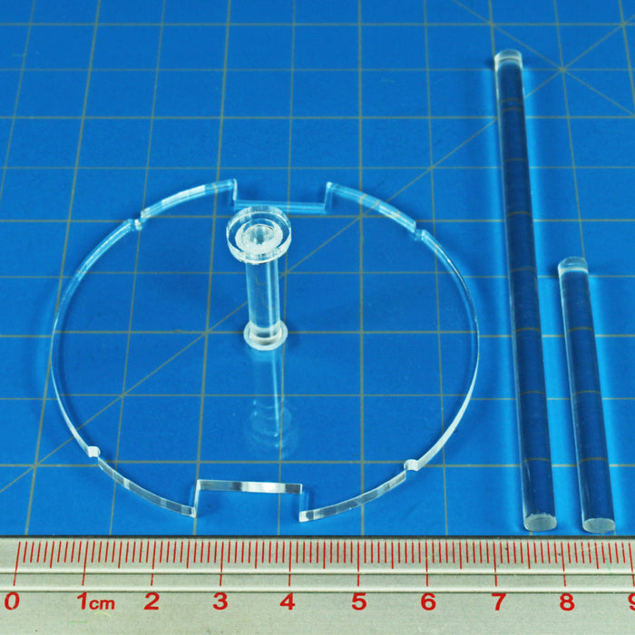 LITKO 70mm Circular HD Flight Stand Kit Compatible with Star Wars: Legion, 3mm Clear - LITKO Game Accessories