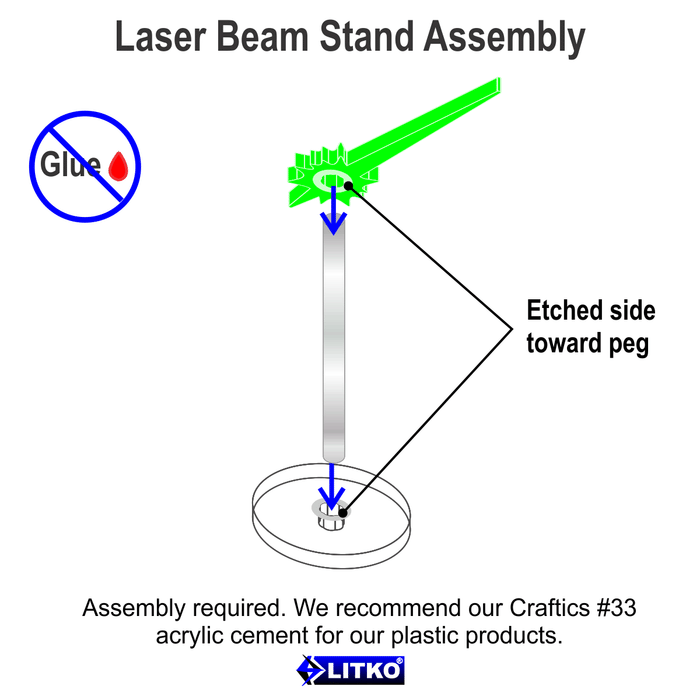 LITKO Laser Beam Stands, Fluorescent Green (5) - LITKO Game Accessories