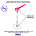 LITKO Laser Beam Stands, Fluorescent Pink (5) - LITKO Game Accessories