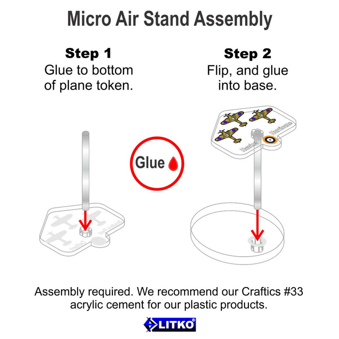 LITKO WWII Micro Air Stands, British Hawker Hurricane Fighter (3)-General Gaming Accessory-LITKO Game Accessories
