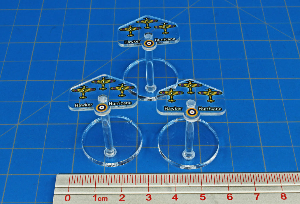 LITKO WWII Micro Air Stands, British Hawker Hurricane Fighter (3)-General Gaming Accessory-LITKO Game Accessories