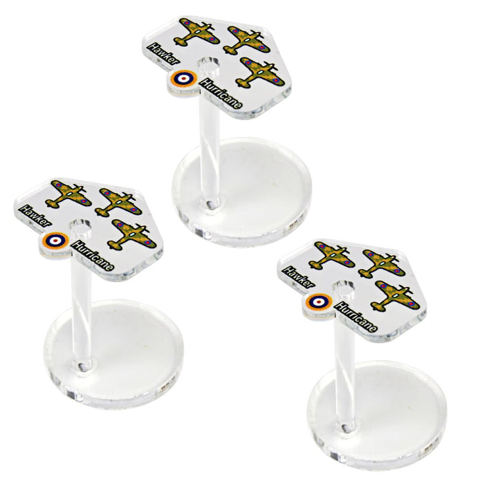 LITKO WWII Micro Air Stands, British Hawker Hurricane Fighter (3)-General Gaming Accessory-LITKO Game Accessories