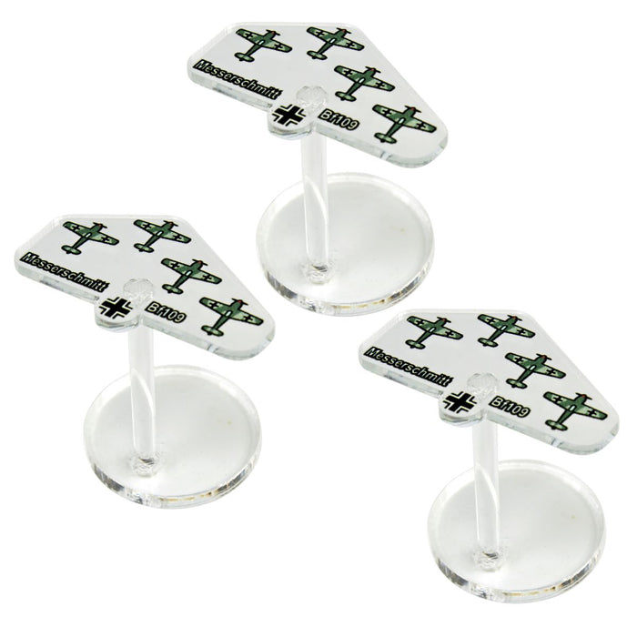LITKO WWII Micro Air Stands, German Messerschmidt Bf 109 Fighter (3)-General Gaming Accessory-LITKO Game Accessories