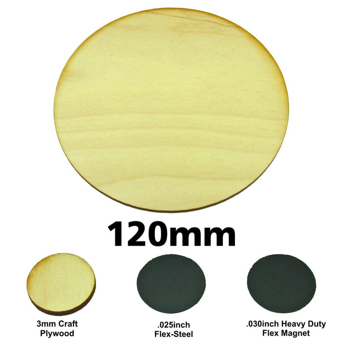 LITKO Circular Miniature Bases, 120mm, 3mm Plywood-Specialty Base Sets-LITKO Game Accessories