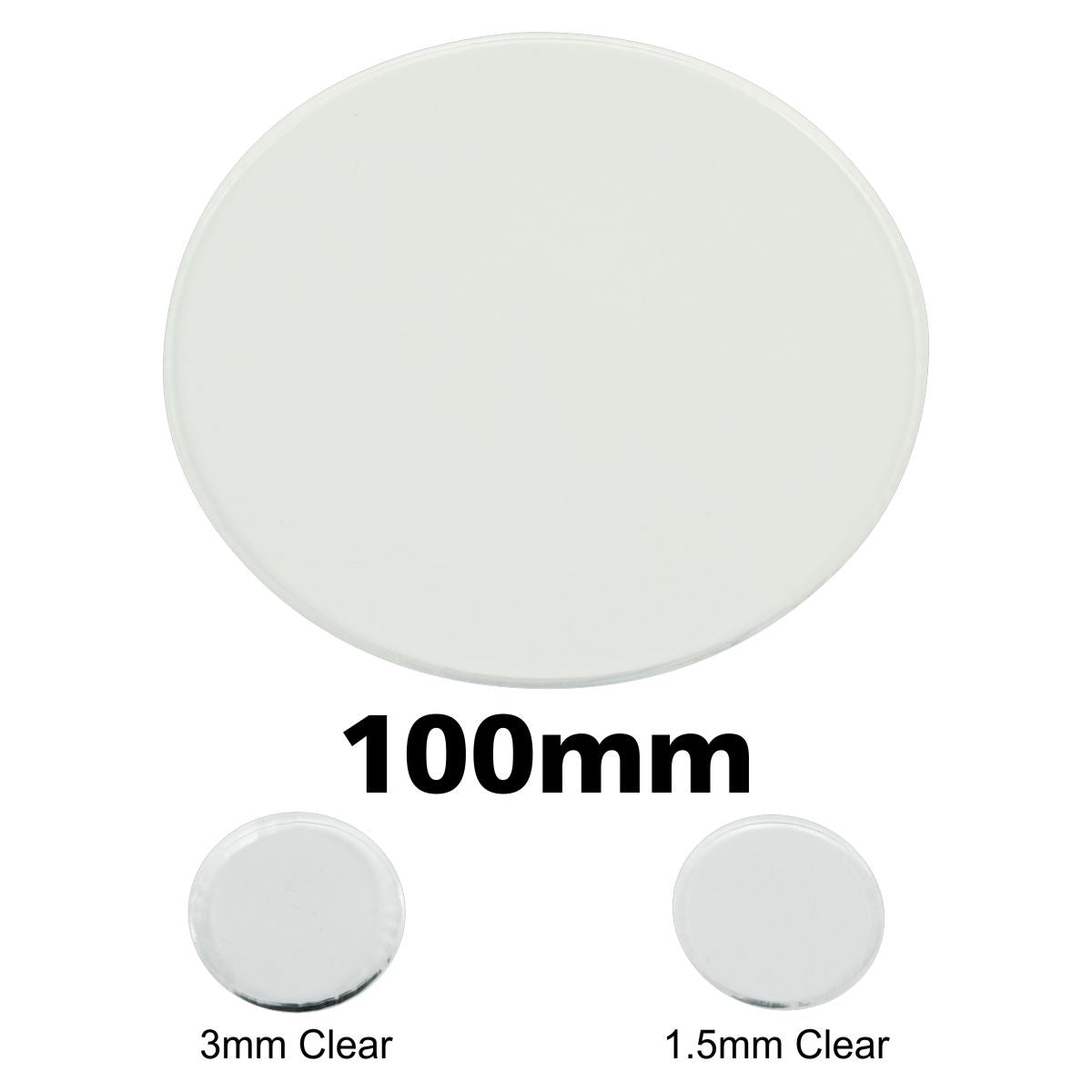 LITKO Circular Miniature Base, 100mm, 3mm Clear — LITKO Game Accessories