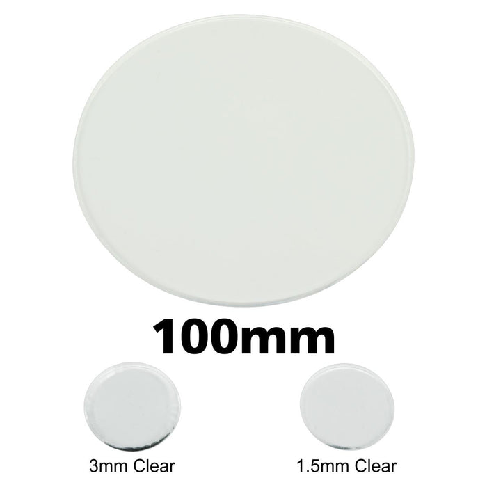 LITKO Circular Miniature Base, 100mm, 3mm Clear-Specialty Base Sets-LITKO Game Accessories