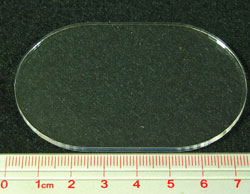 Miniature Base, Pill, 51x77mm, 3mm Clear (1) - LITKO Game Accessories