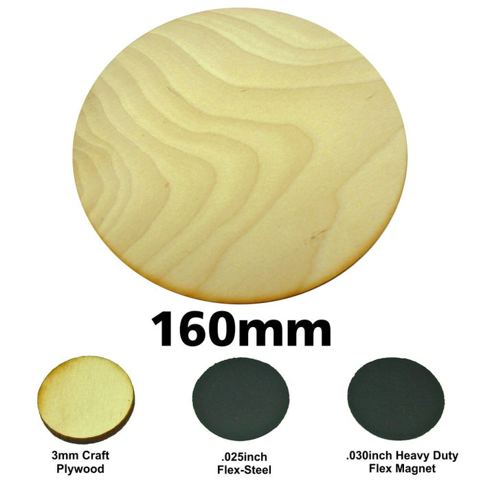 LITKO Circular Miniature Base, 160mm, 3mm Plywood-Specialty Base Sets-LITKO Game Accessories
