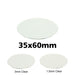 Miniature Base, Oval, 35x60mm, 3mm Clear (5) - LITKO Game Accessories