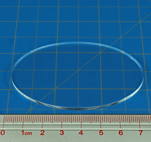 Miniature Base, Oval, 46x75mm, 3mm Clear (5)-Specialty Base Sets-LITKO Game Accessories