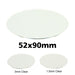 Miniature Base, Oval, 52x90mm, 1.5mm Clear (3)-Specialty Base Sets-LITKO Game Accessories