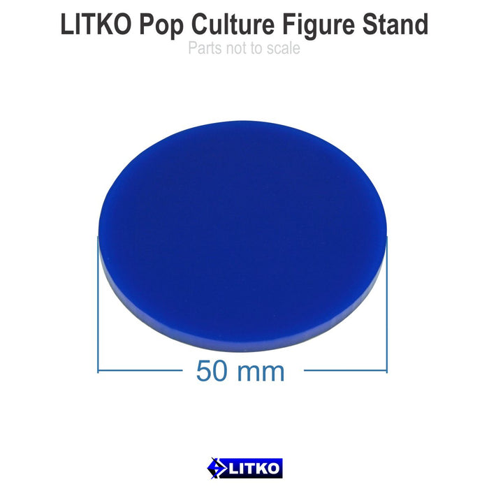 LITKO Pop Culture Figure Stands, 2-inch Circle, Blue (5)-Specialty Base Sets-LITKO Game Accessories