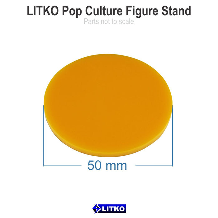 LITKO Pop Culture Figure Stands, 2-inch Circle, Gold (5)-Specialty Base Sets-LITKO Game Accessories