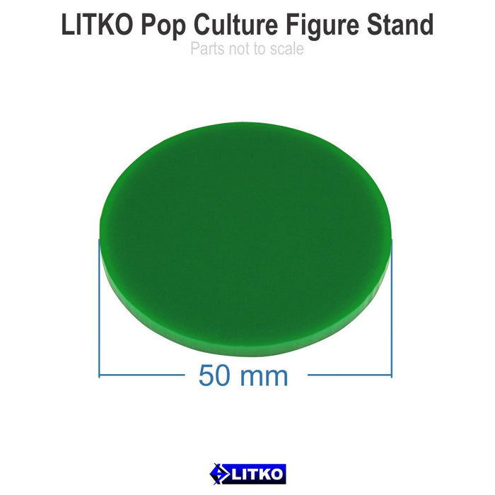 LITKO Pop Culture Figure Stands, 2-inch Circle, Green (5) - LITKO Game Accessories