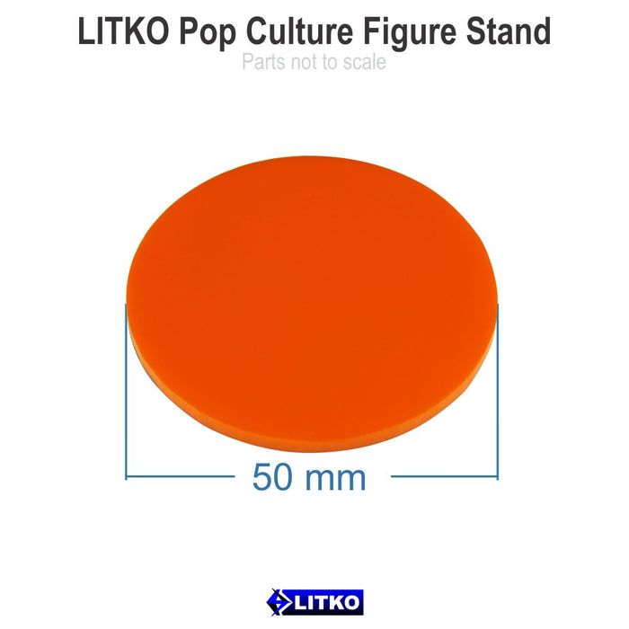 LITKO Pop Culture Figure Stands, 2-inch Circle, Orange (5)-Specialty Base Sets-LITKO Game Accessories