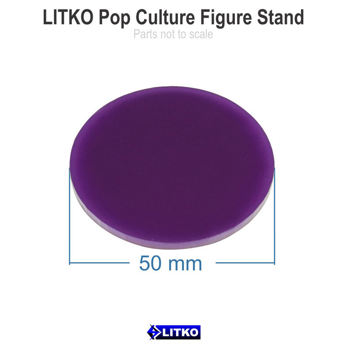 LITKO Pop Culture Figure Stands, 2-inch Circle, Purple (5)-Specialty Base Sets-LITKO Game Accessories