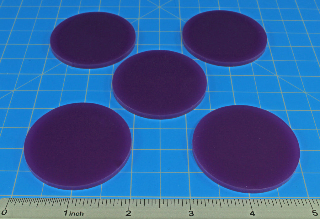 LITKO Pop Culture Figure Stands, 2-inch Circle, Purple (5)-Specialty Base Sets-LITKO Game Accessories